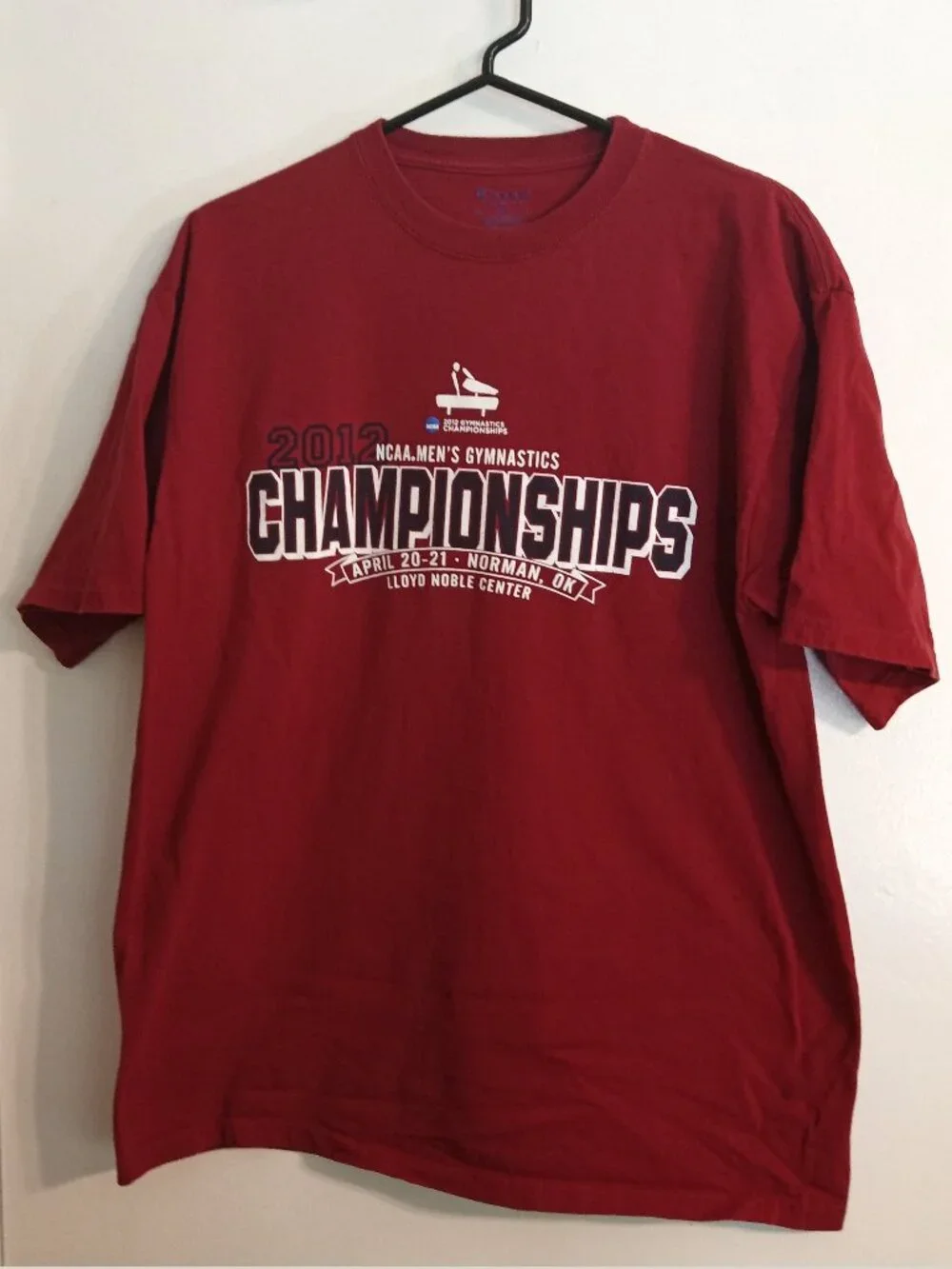 2012 NCAA Men's Gymnastics Championships Collectible T-shirt Shirt (Norman OK) - Picture 4 of 7
